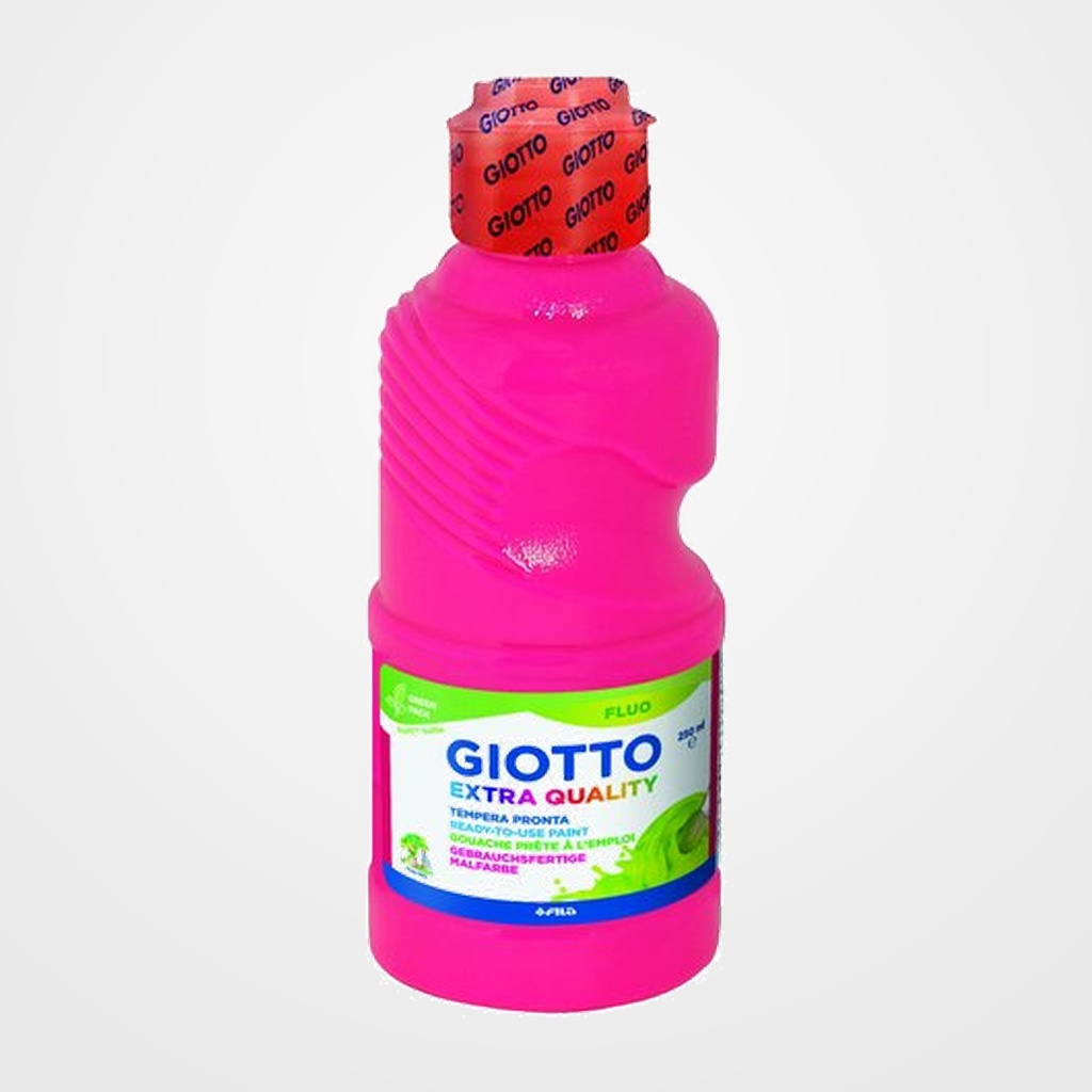 TEMPERA GIOTTO LIQUIDA FLUO 250 ml (botella) ROSA
