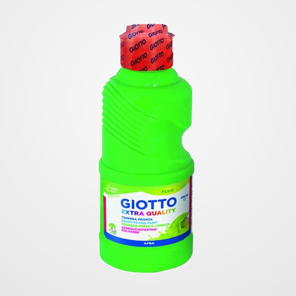 TEMPERA GIOTTO LIQUIDA FLUO 250 ml (botella) VERDE