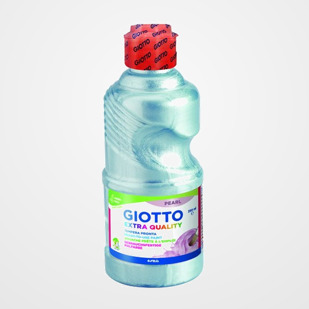TEMPERA GIOTTO LIQUIDA PEARL 250 ml (botella) AZUL CYAN