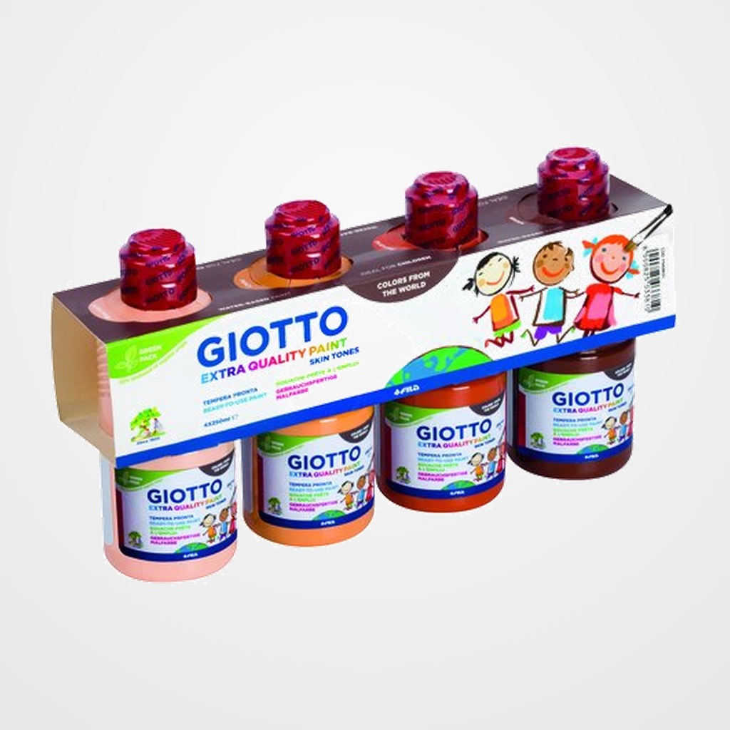 TEMPERA GIOTTO LIQUIDA SKIN TONES 4x250 ml (botella) SURTIDO