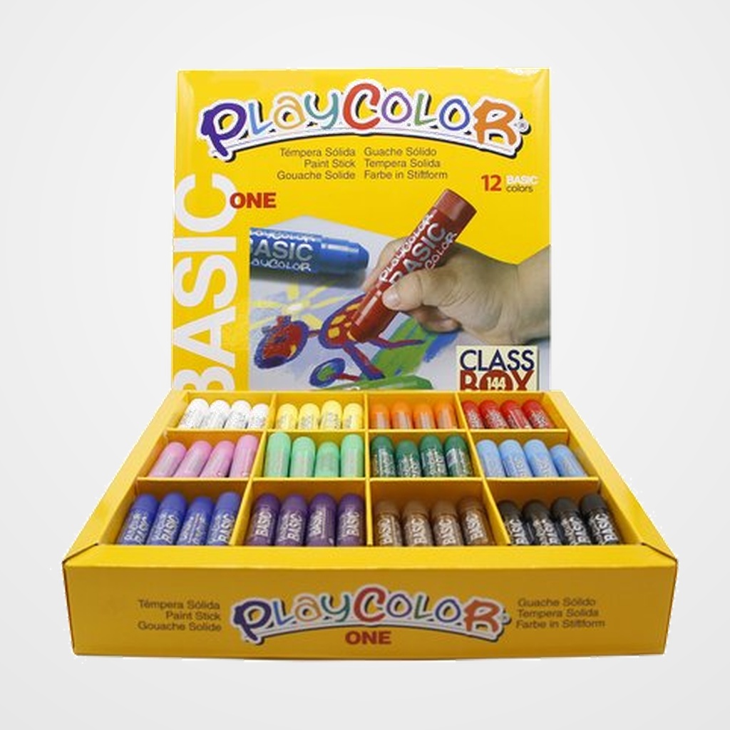 TEMPERA SOLIDA PLAYCOLOR BASIC ONE 10 Gr. CLASS-BOX de 144