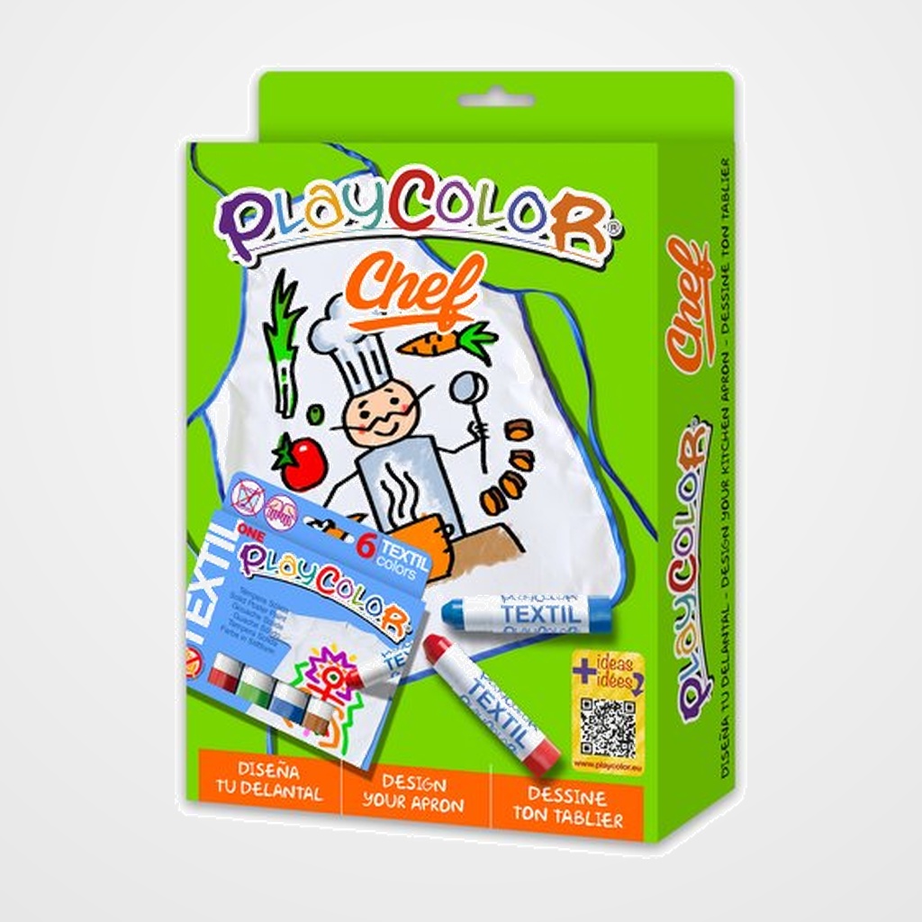 TEMPERA INSTANT SOLIDA PLAYCOLOR ONE TEXTIL PACK CHEF (tempera+delantal)