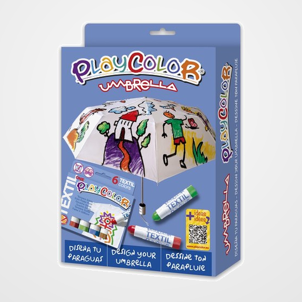 TEMPERA INSTANT SOLIDA PLAYCOLOR ONE TEXTIL PACK UMBRELLA (tempera+paraguas)