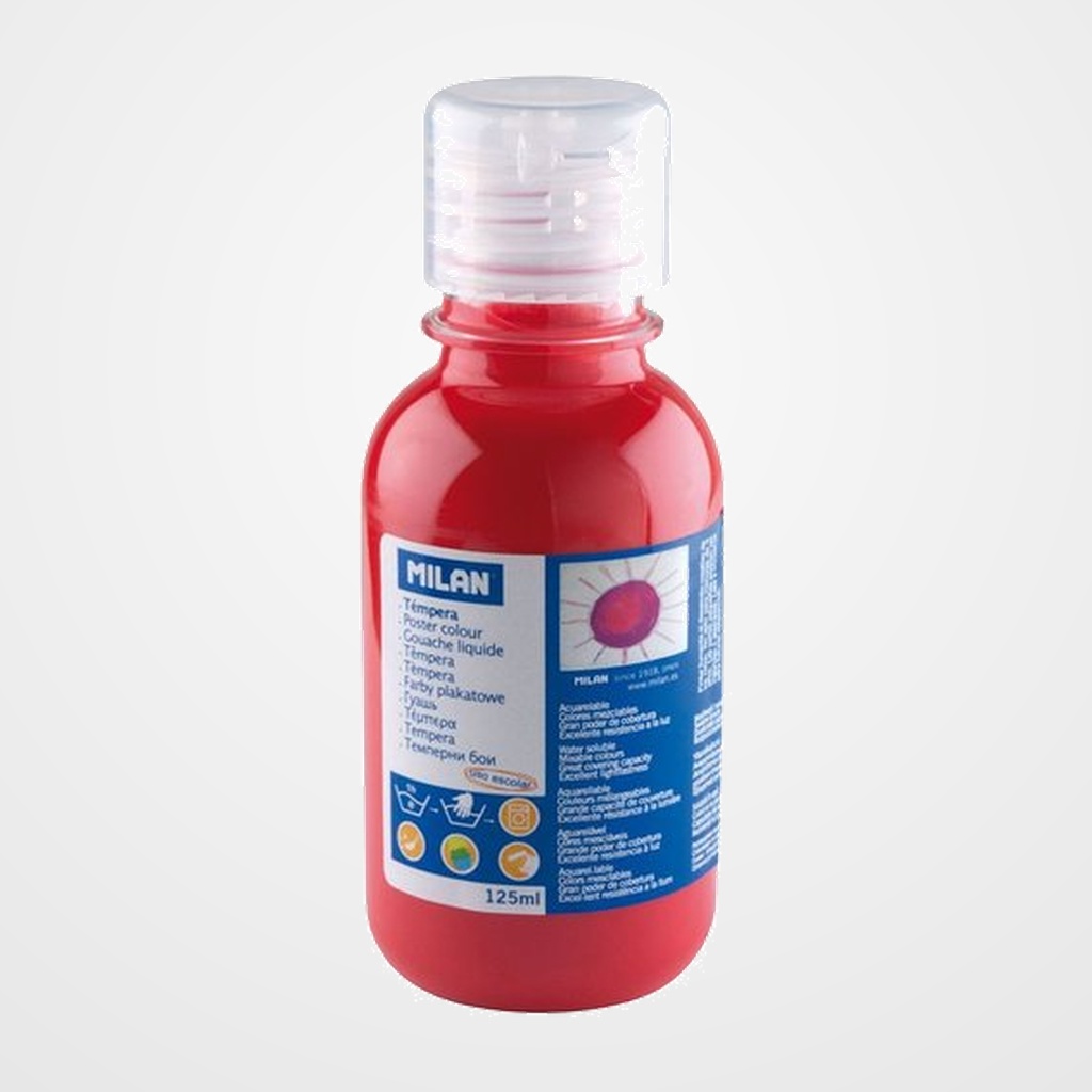TEMPERA MILAN LIQUIDA 125 ml (botella) BERMELLON