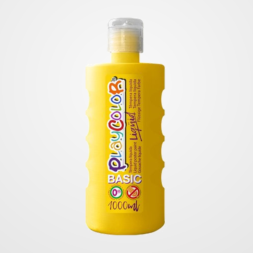 TEMPERA PLAYCOLOR LIQÜID LIQUIDA 1000 ml (botella) AMARILLO