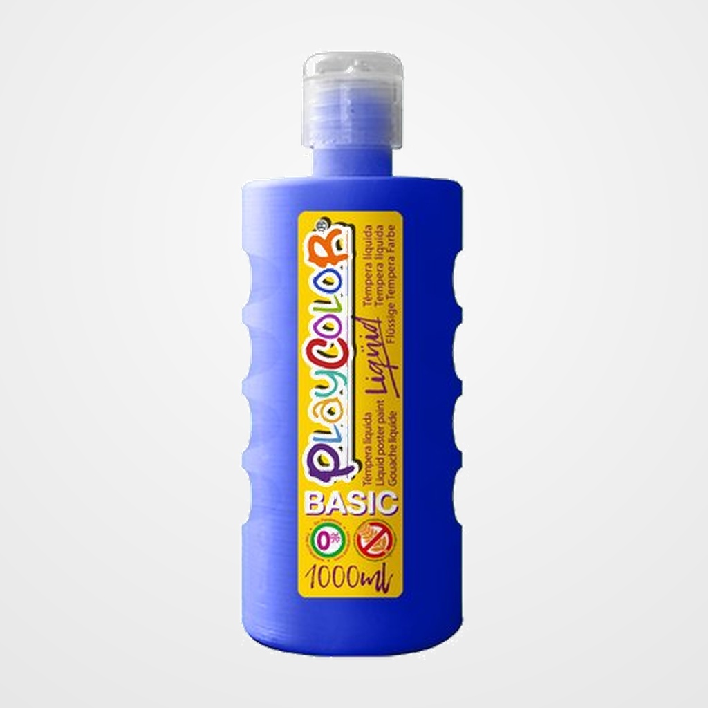 TEMPERA PLAYCOLOR LIQÜID LIQUIDA 1000 ml (botella) AZUL OSCURO