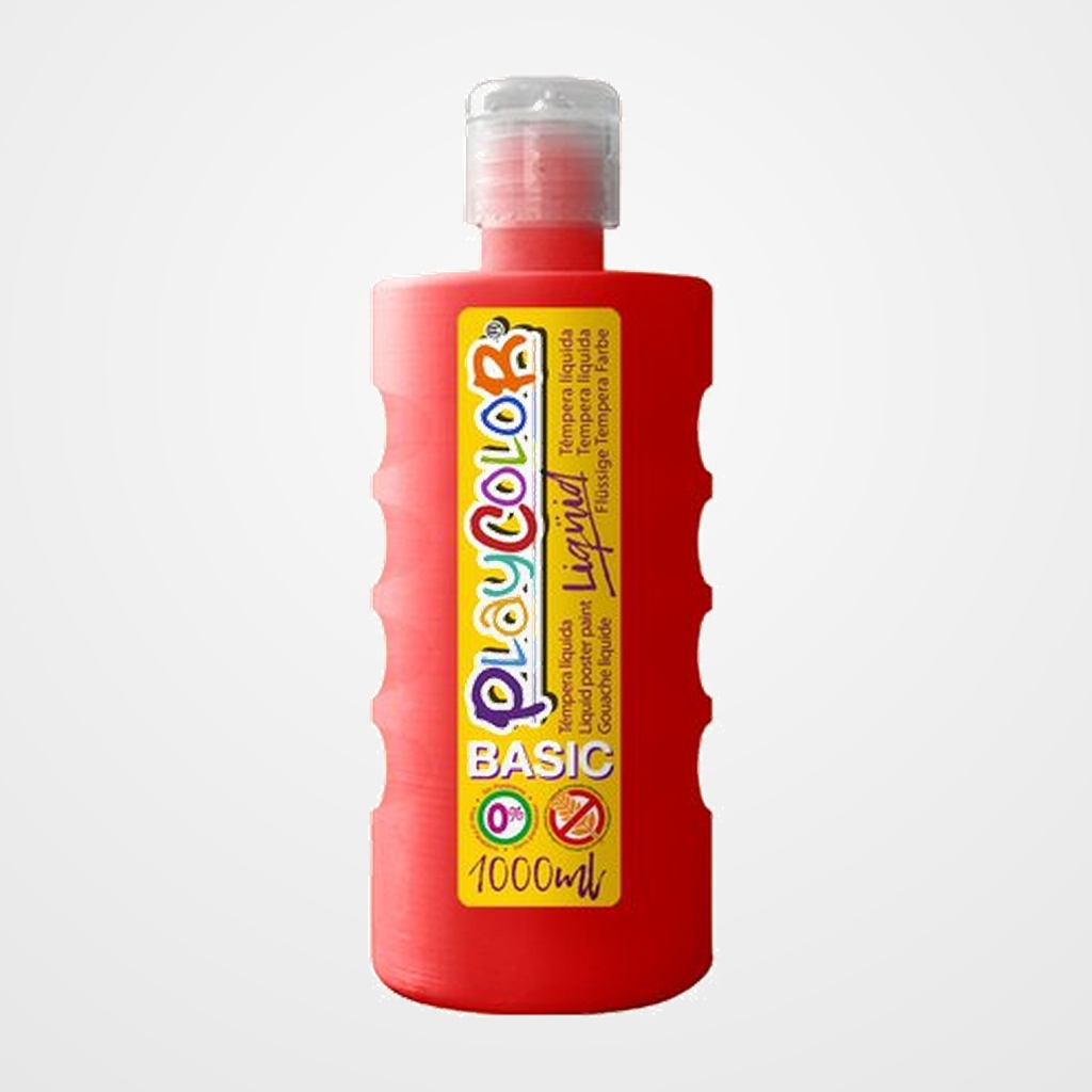 TEMPERA PLAYCOLOR LIQÜID LIQUIDA 1000 ml (botella) ROJO