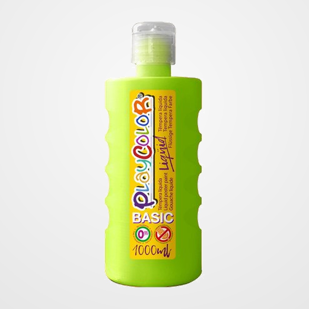 TEMPERA PLAYCOLOR LIQÜID LIQUIDA 1000 ml (botella) VERDE CLARO