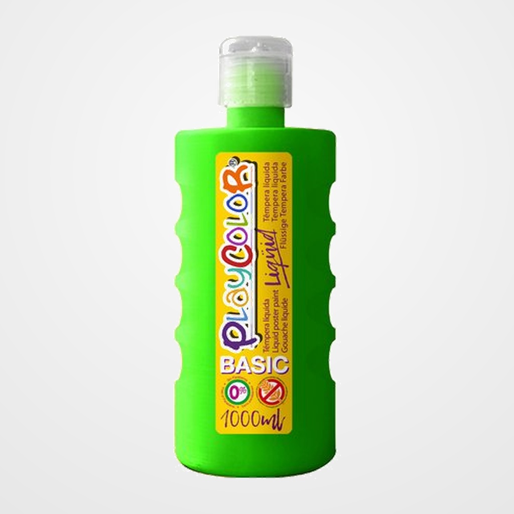 TEMPERA PLAYCOLOR LIQÜID LIQUIDA 1000 ml (botella) VERDE OSCURO