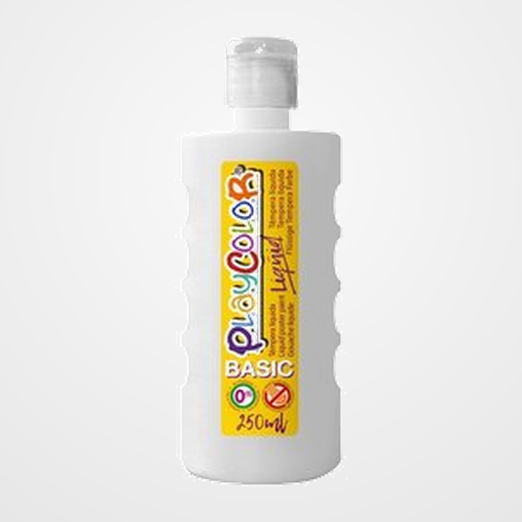 TEMPERA PLAYCOLOR LIQÜID LIQUIDA 250 ml (botella) BLANCO