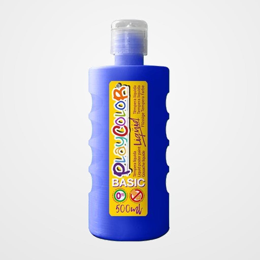 TEMPERA PLAYCOLOR LIQÜID LIQUIDA 500 ml (botella) AZUL OSCURO