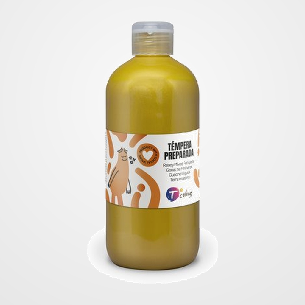 TEMPERA TCOLORS LIQUIDA 500 ml (botella) ORO