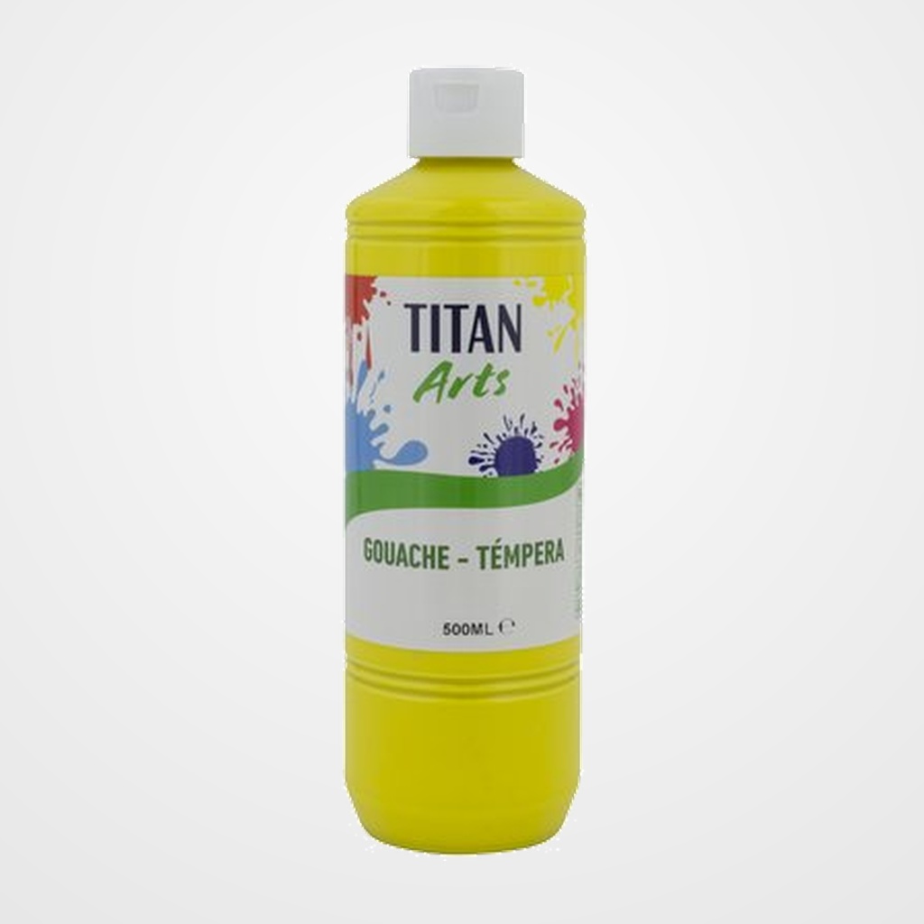 TEMPERA TITAN ARTS CREATIVE ESCOLAR 500ml AMARILLO