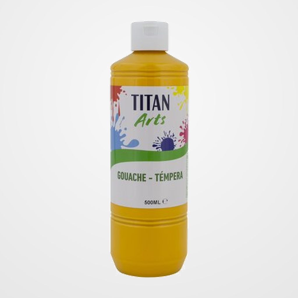 TEMPERA TITAN ARTS CREATIVE ESCOLAR 500ml AMARILLO INDIO