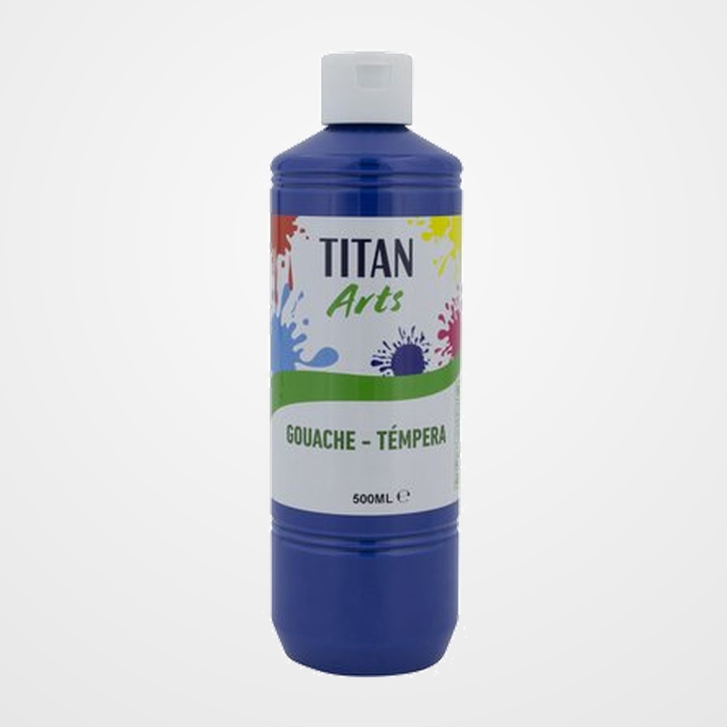TEMPERA TITAN ARTS CREATIVE ESCOLAR 500ml AZUL OSCURO