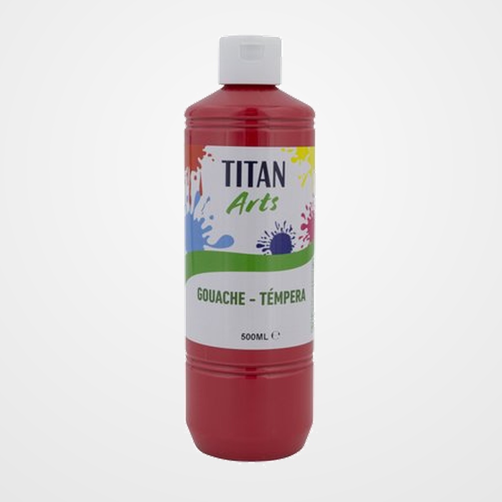 TEMPERA TITAN ARTS CREATIVE ESCOLAR 500ml BERMELLON