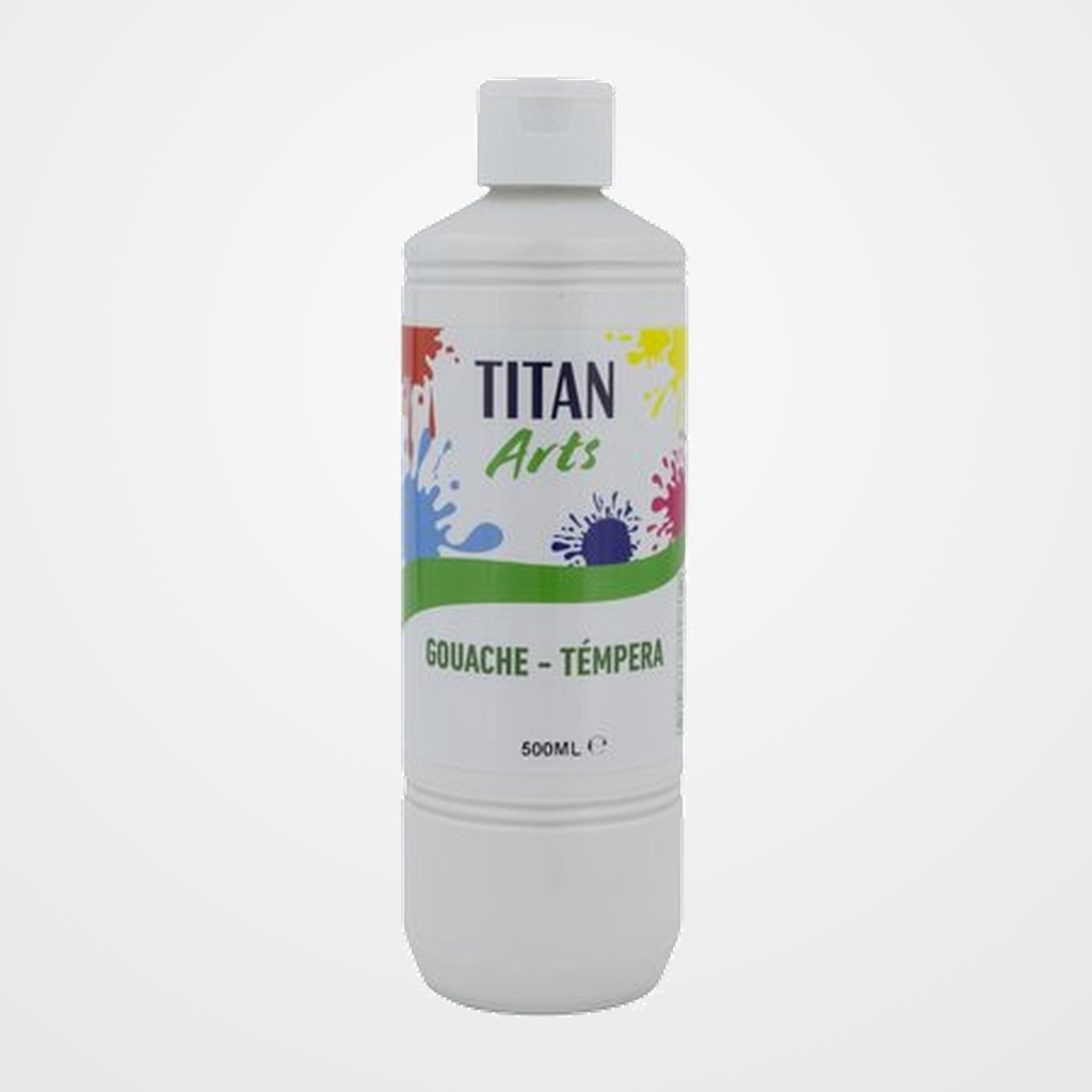 TEMPERA TITAN ARTS CREATIVE ESCOLAR 500ml BLANCO