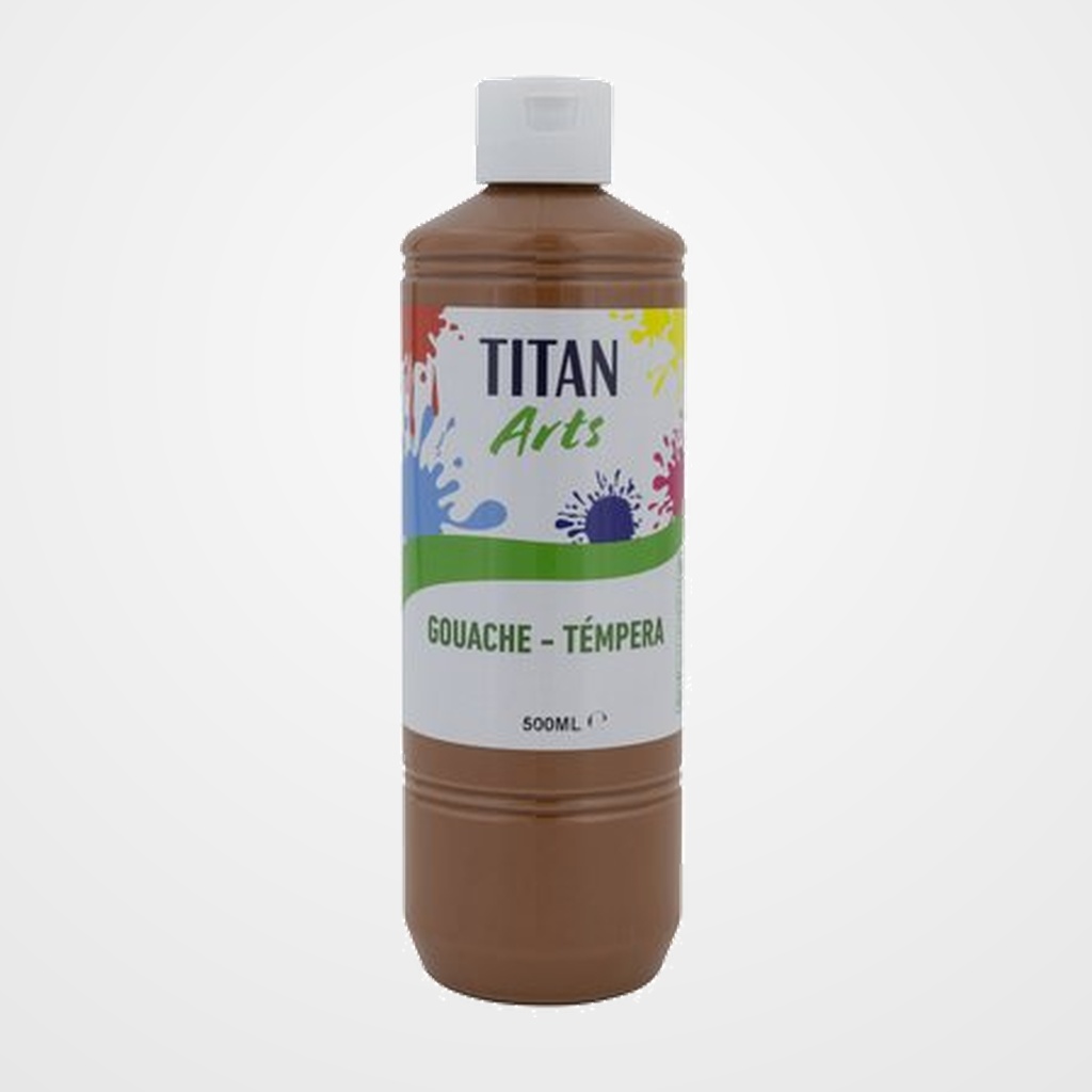 TEMPERA TITAN ARTS CREATIVE ESCOLAR 500ml MARRON CLARO
