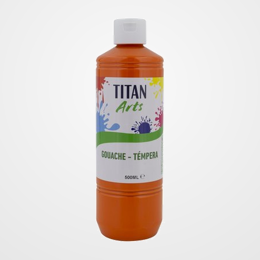 TEMPERA TITAN ARTS CREATIVE ESCOLAR 500ml NARANJA
