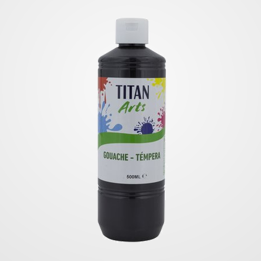 TEMPERA TITAN ARTS CREATIVE ESCOLAR 500ml NEGRO