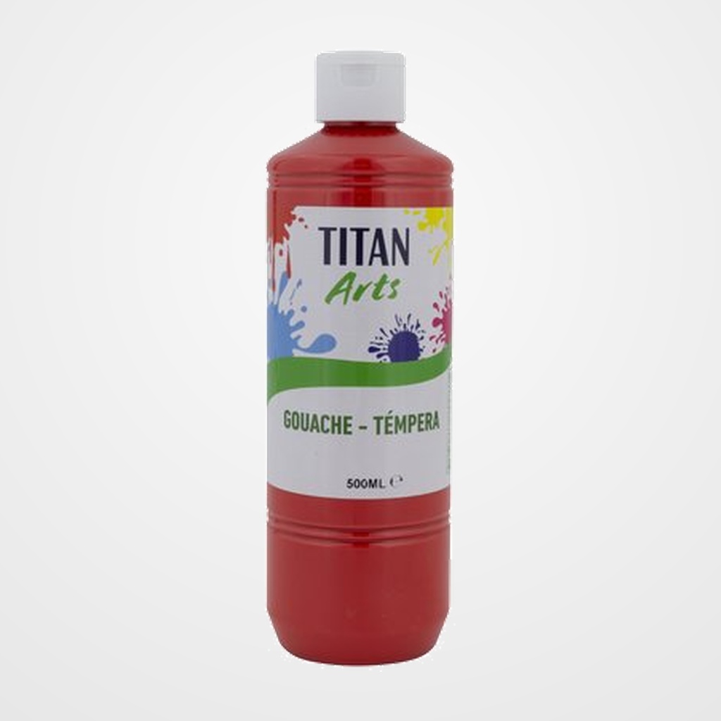 TEMPERA TITAN ARTS CREATIVE ESCOLAR 500ml ROJO