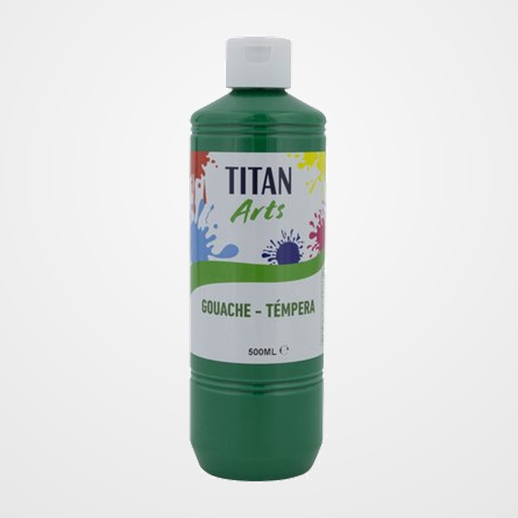 TEMPERA TITAN ARTS CREATIVE ESCOLAR 500ml VERDE OSCURO