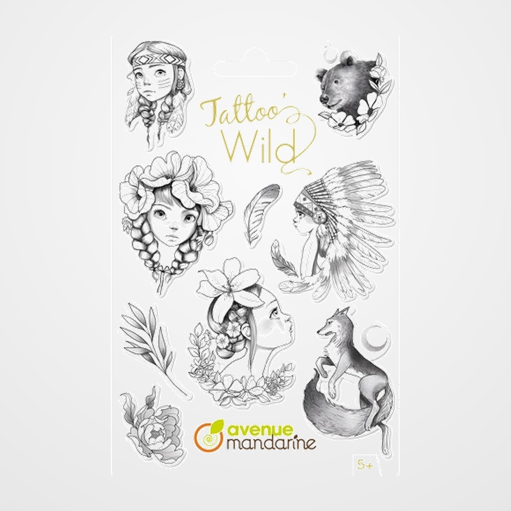 [30001324] TEMPORARY TATTOOS AVENUE MANDARINE WILD 2h