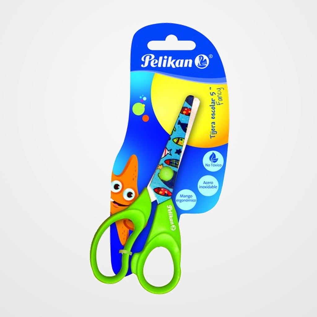 TIJERAS ESCOLARES PELIKAN FANCY 5 BLISTER de 1