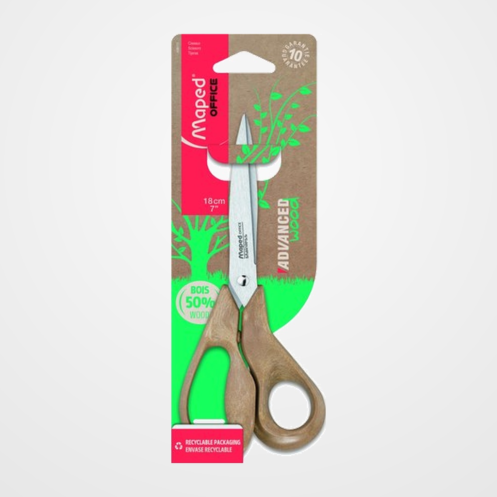 [27601201] TIJERAS MAPED ADVANCED WOOD 18 cm. ASIMETRICA