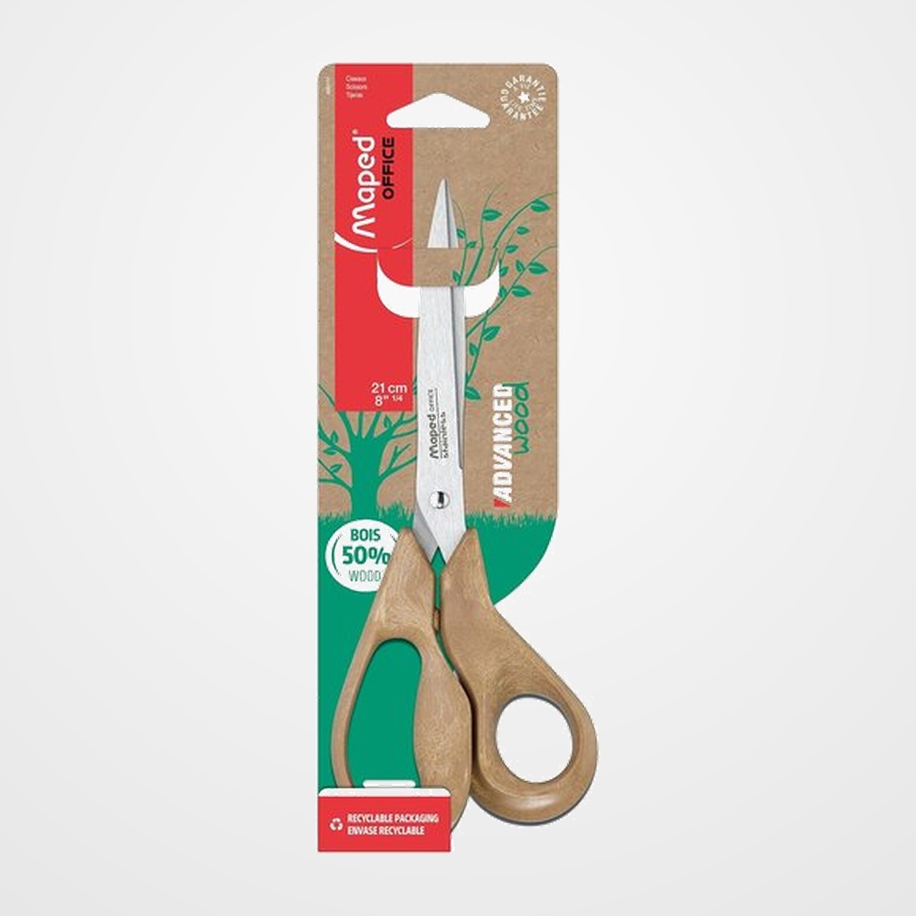 [27601202] TIJERAS MAPED ADVANCED WOOD 21 cm. ASIMETRICA