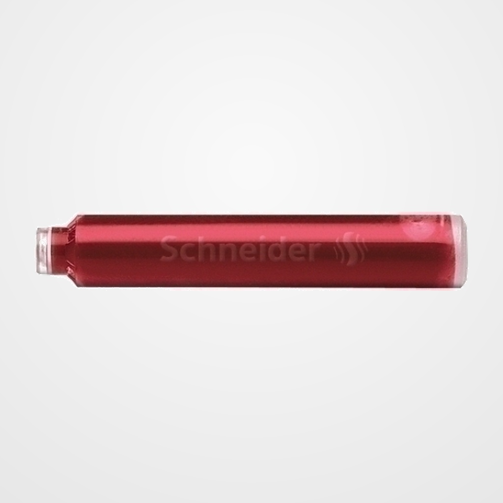 [10601283] TINTA ESTILOGRAFICA SCHNEIDER CAJA 6 CARTUCHOS ROJO