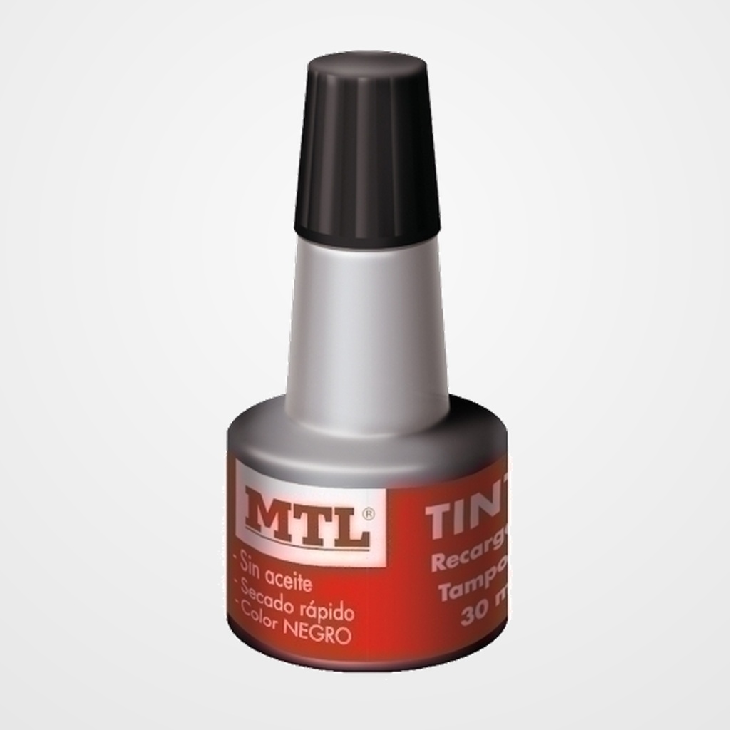TINTA para TAMPON MTL 30 ml. NEGRO