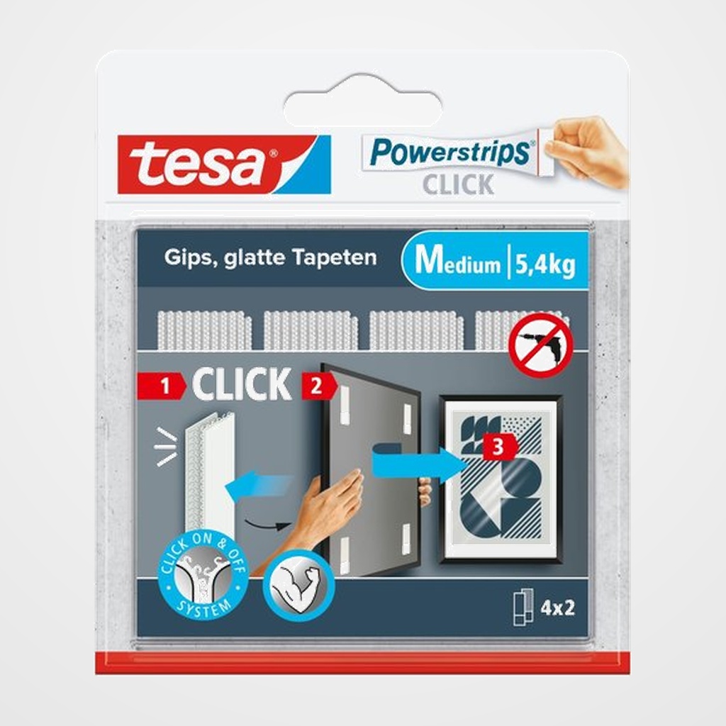 TIRAS ADHESIVAS POWERSTRIPS 4x2 CUELGA CUADROS