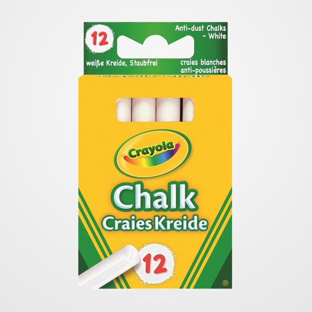 TIZAS CRAYOLA BLANCA CAJA de 12