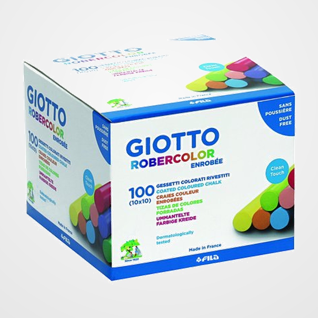 TIZAS de COLORES GIOTTO ROBERCOLOR ENROBEE CAJA C/100