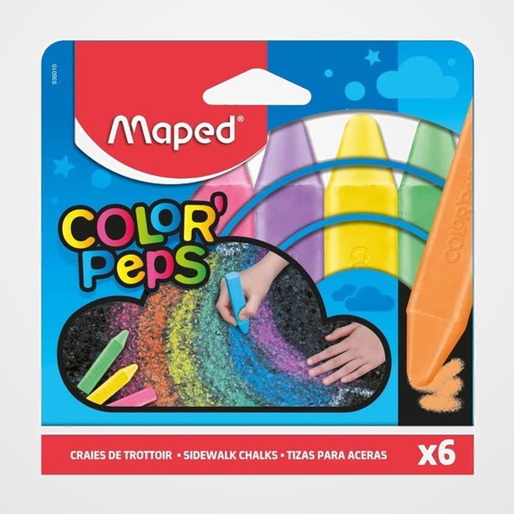 TIZAS de COLORES MAPED (SUELO) ESTUCHE de 6