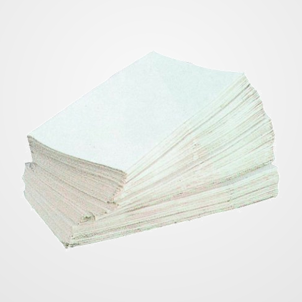 TOALLA ZIG-ZAG ENGARZADA V LAMINADA 20x23 cm. 2 CAPAS PAQUETE de 196