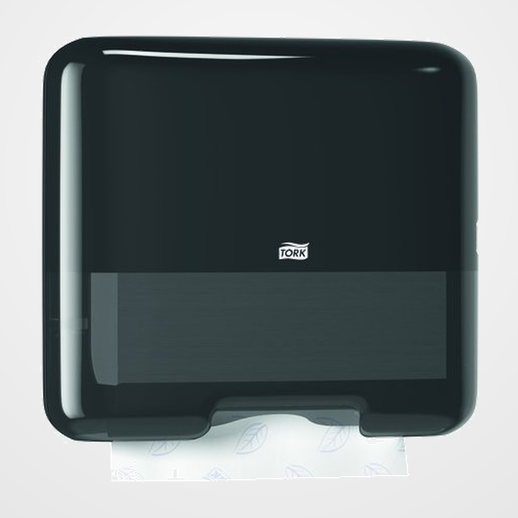[15201208] TOALLERO TORK MINI PARA TOALLA PLEGADA EN V PLASTICO NEGRO