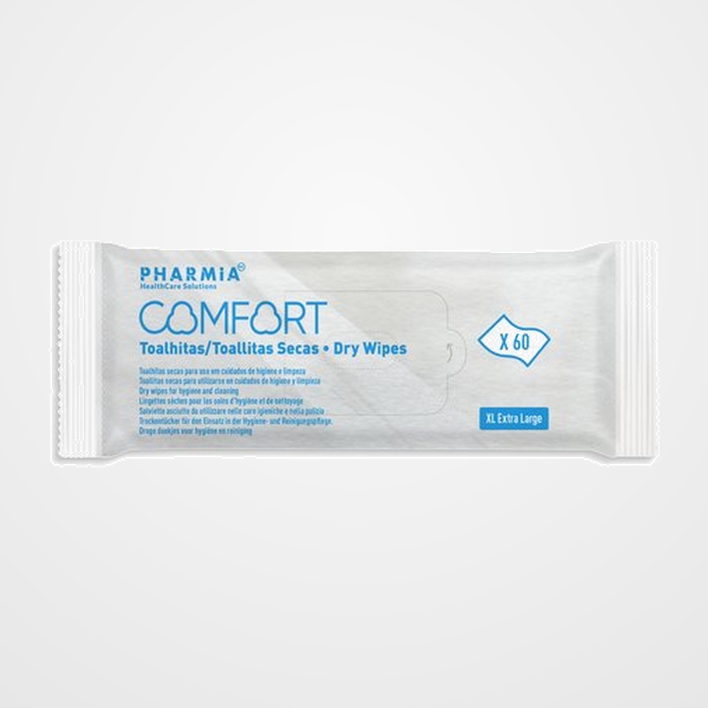 TOALLITA PHARMIA COMFORT SECA XL PAQUETE de 60