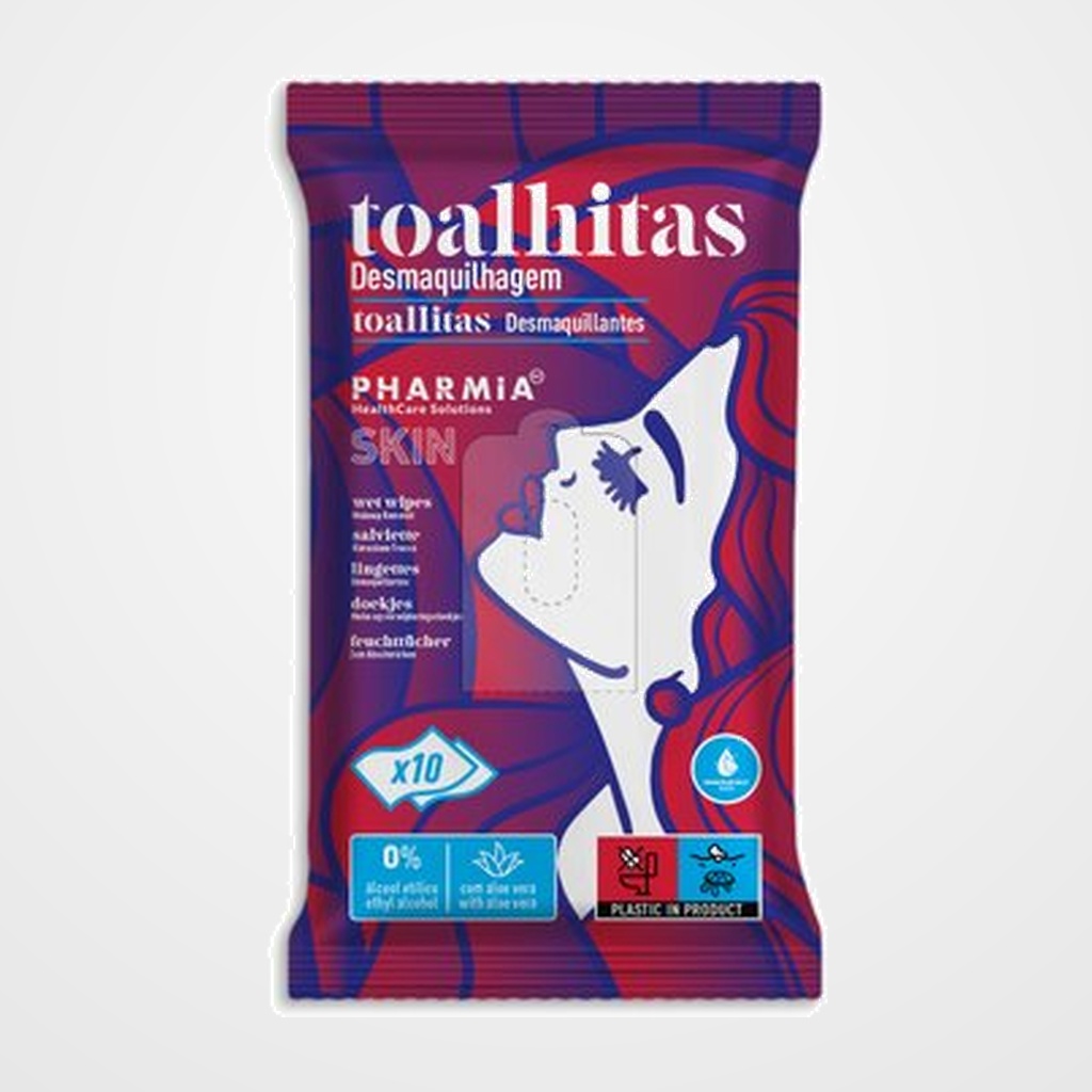 [90001015] TOALLITA PHARMIA SKIN DESMAQUILLANTE PAQUETE de 10