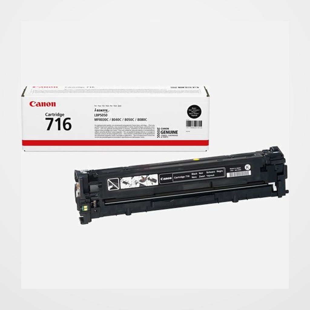 TONER CANON CRG-716BK LBP 5050/5050N NEGRO (2.300 PÁG.) (ref. 1980B002AA)