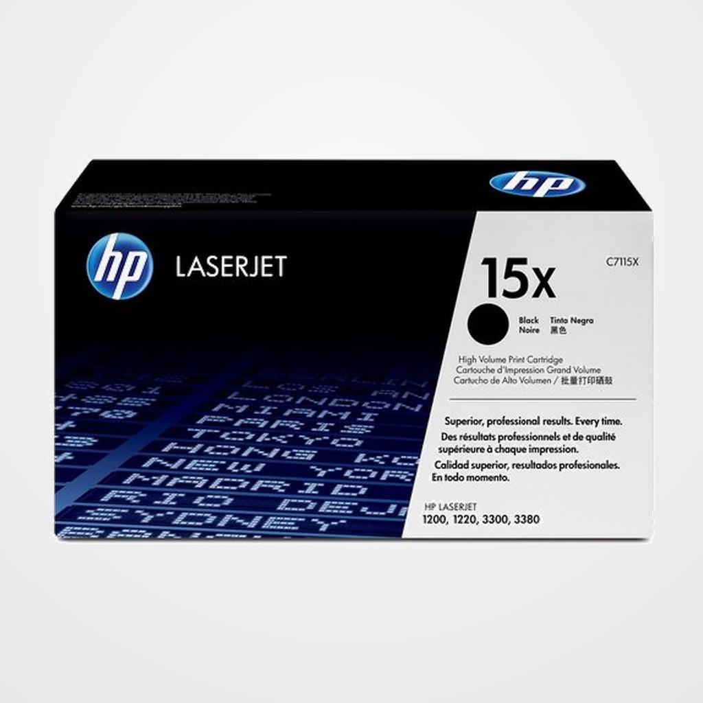 TONER HP Nº 15X C7115X LASERJET 1000/1200/1220/3380 NEGRO 3.500 PÁG.