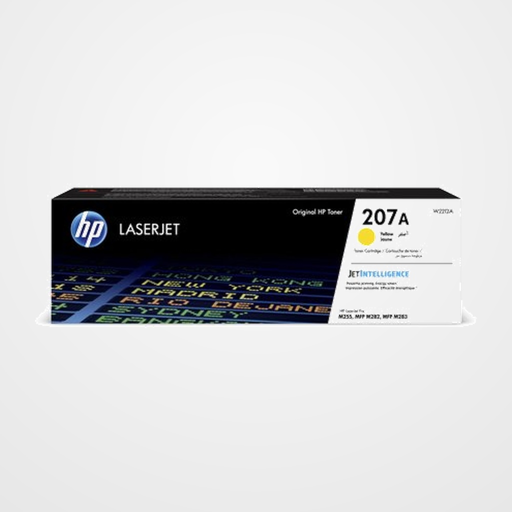TONER HP Nº 207A W2212A LASERJET PRO MFP-M282NW/M283FDN/M283FDW AMARILLO 1.250 PÁG.