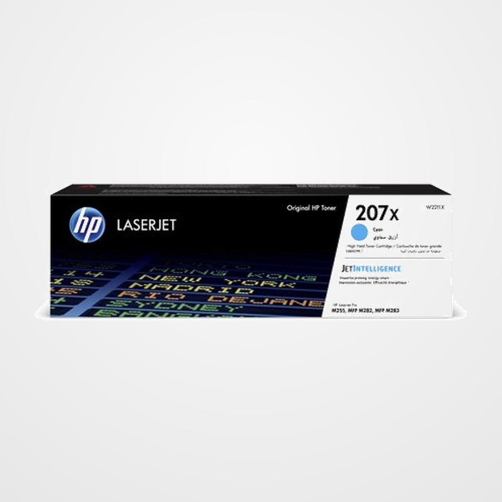 TONER HP Nº 207X W2211X LASERJET PRO MFP-M282NW/M283FDN/M283FDW CIAN 2.450 PÁG.