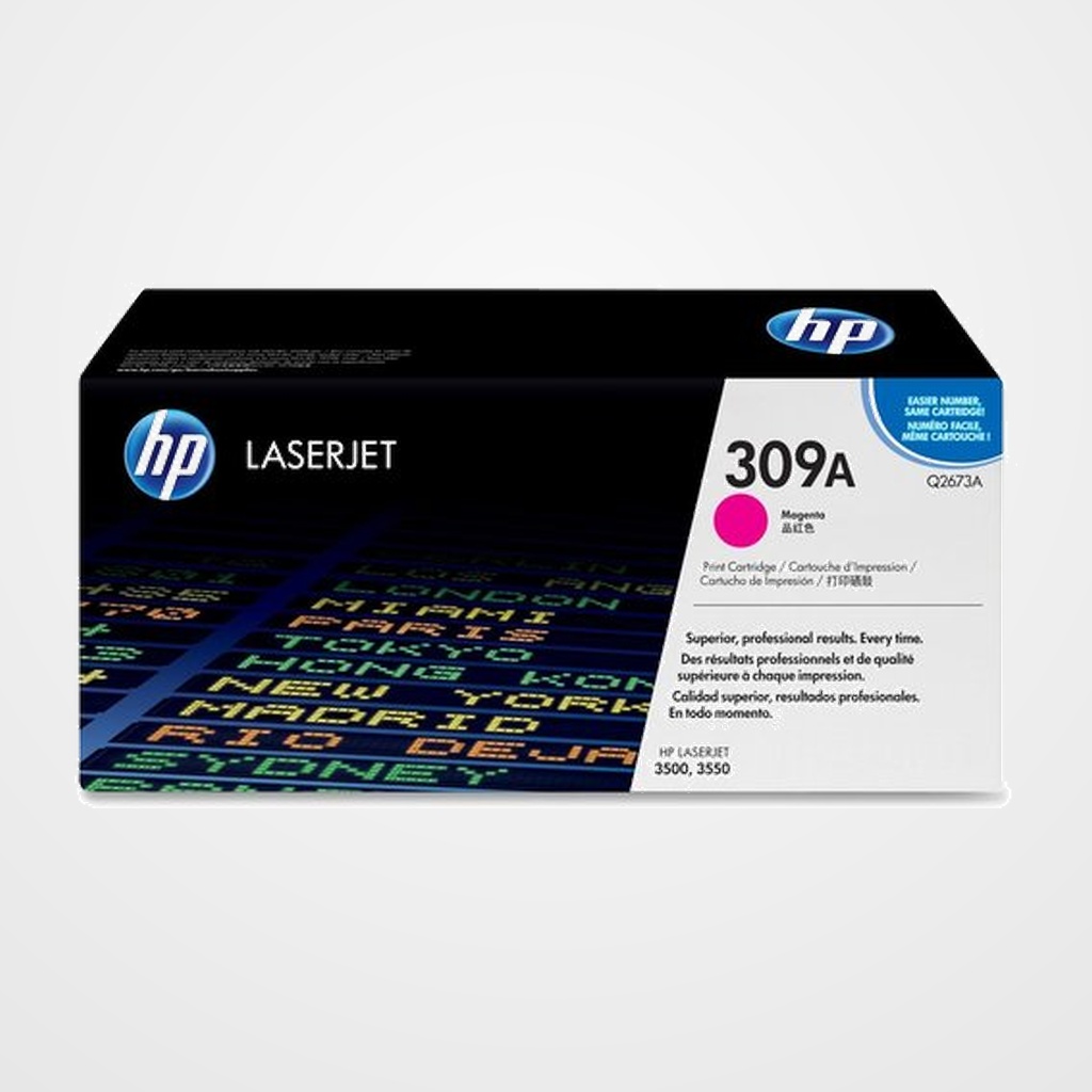 TONER HP Nº 309A Q2673A LASERJET COLOR 3500/3550/3700 MAGENTA 4.000 PÁG.