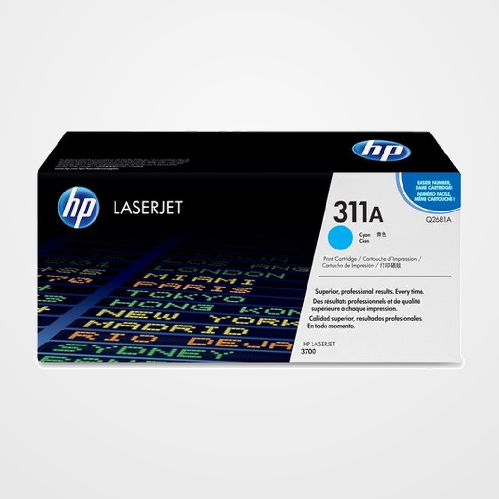 TONER HP Nº 311A Q2681A LASERJET COLOR 3700 CIAN 6.000 PÁG.