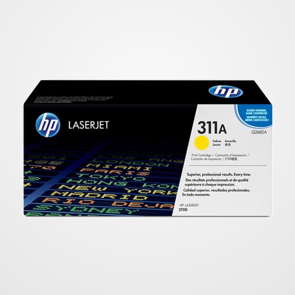 TONER HP Nº 311A Q2682A LASERJET COLOR 3700 AMARILLO 6.000 PÁG.