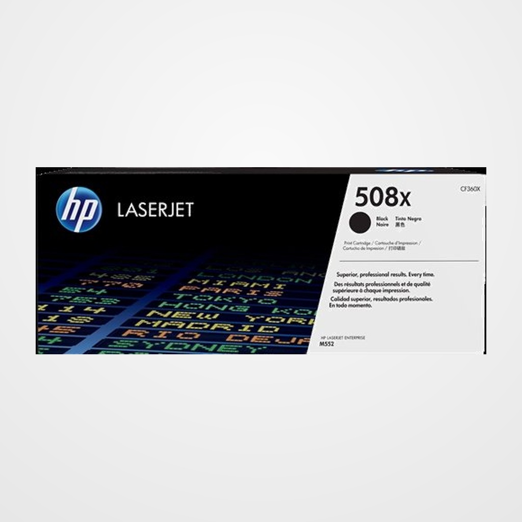 TONER HP Nº 508X CF360X LASERJET MFP-M552/553/577 NEGRO 12.500 PÁG.