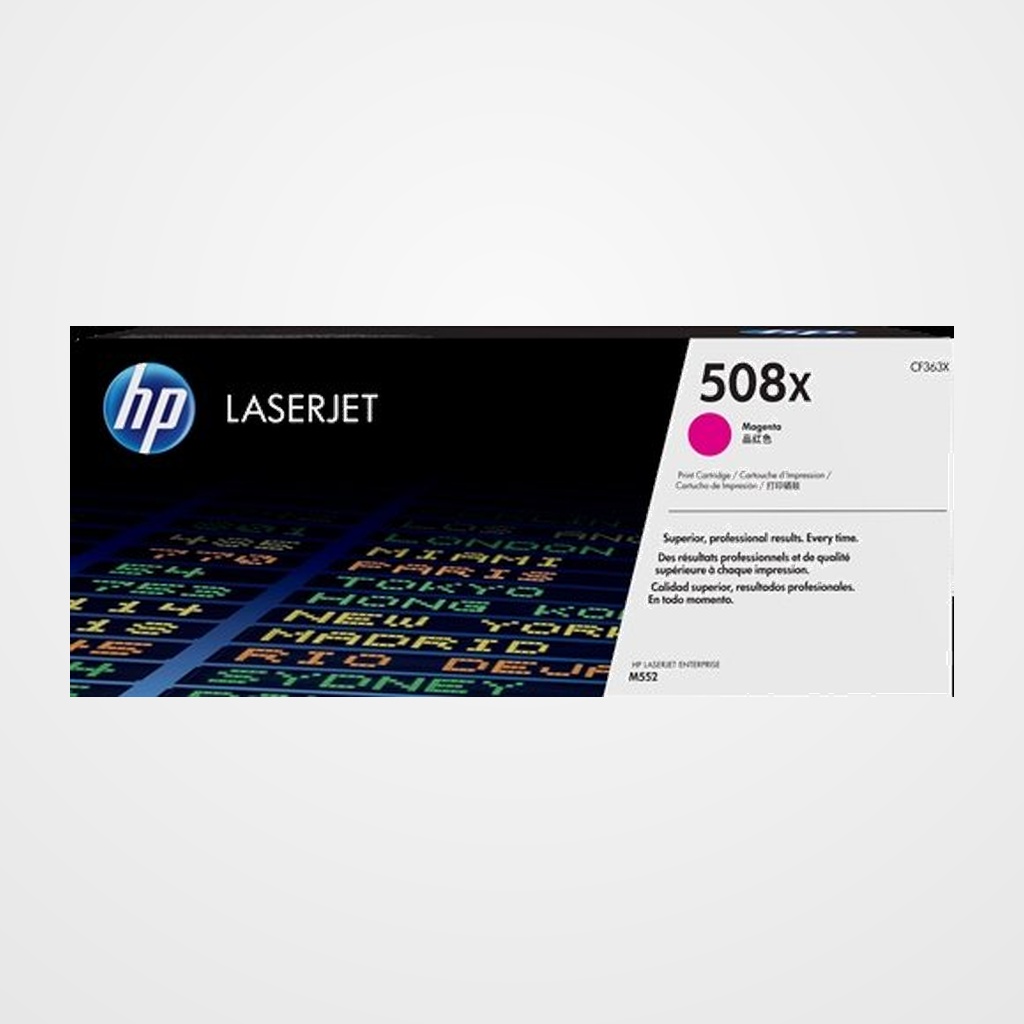 TONER HP Nº 508X CF363X LASERJET MFP-M552/553/577 MAGENTA 9.500 PÁG.