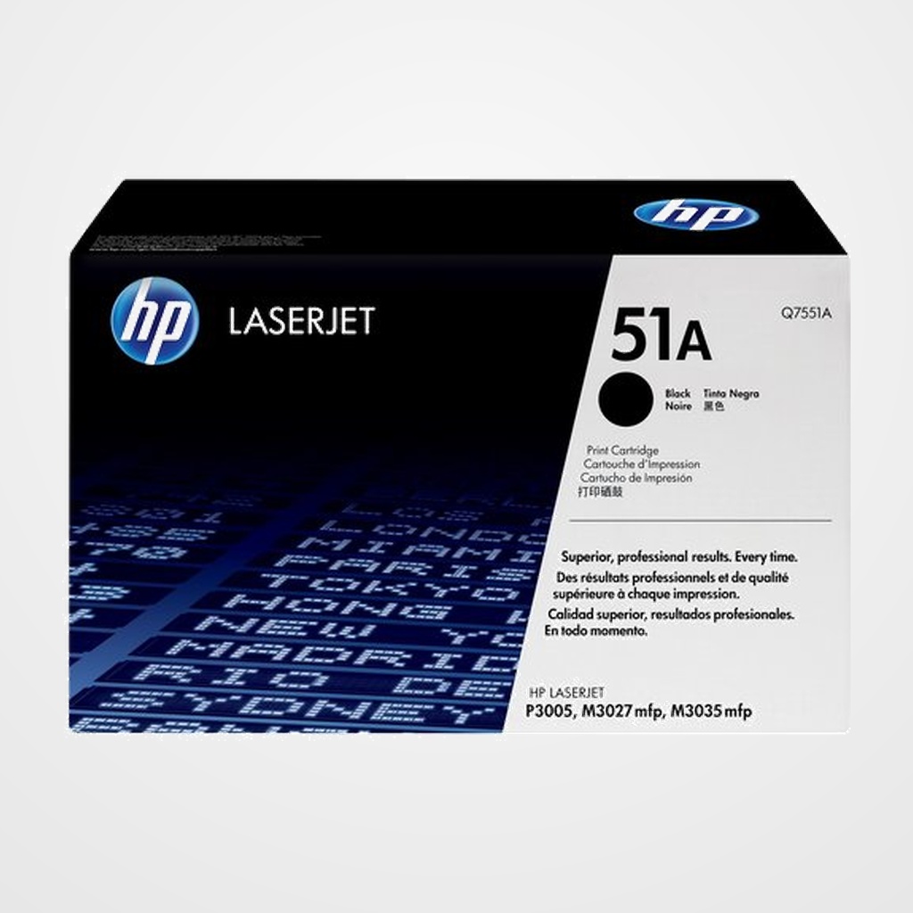 TONER HP Nº 51A Q7551A LASERJET 3027/3035/3005 NEGRO 6.500 PÁG.
